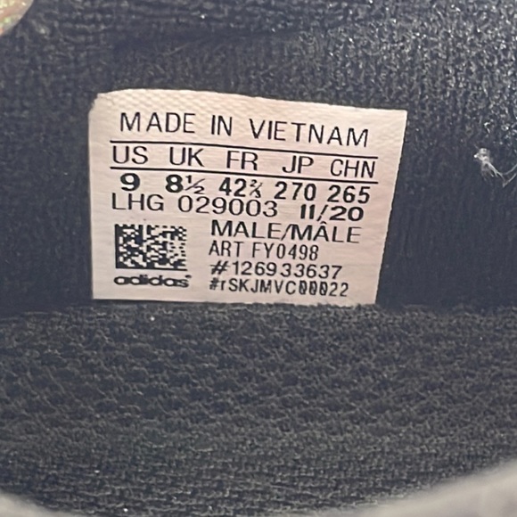 Men’s Copa Nationale Shoes Black White Stripes Skateboarding US 9 ART FY0498 - Picture 15 of 17